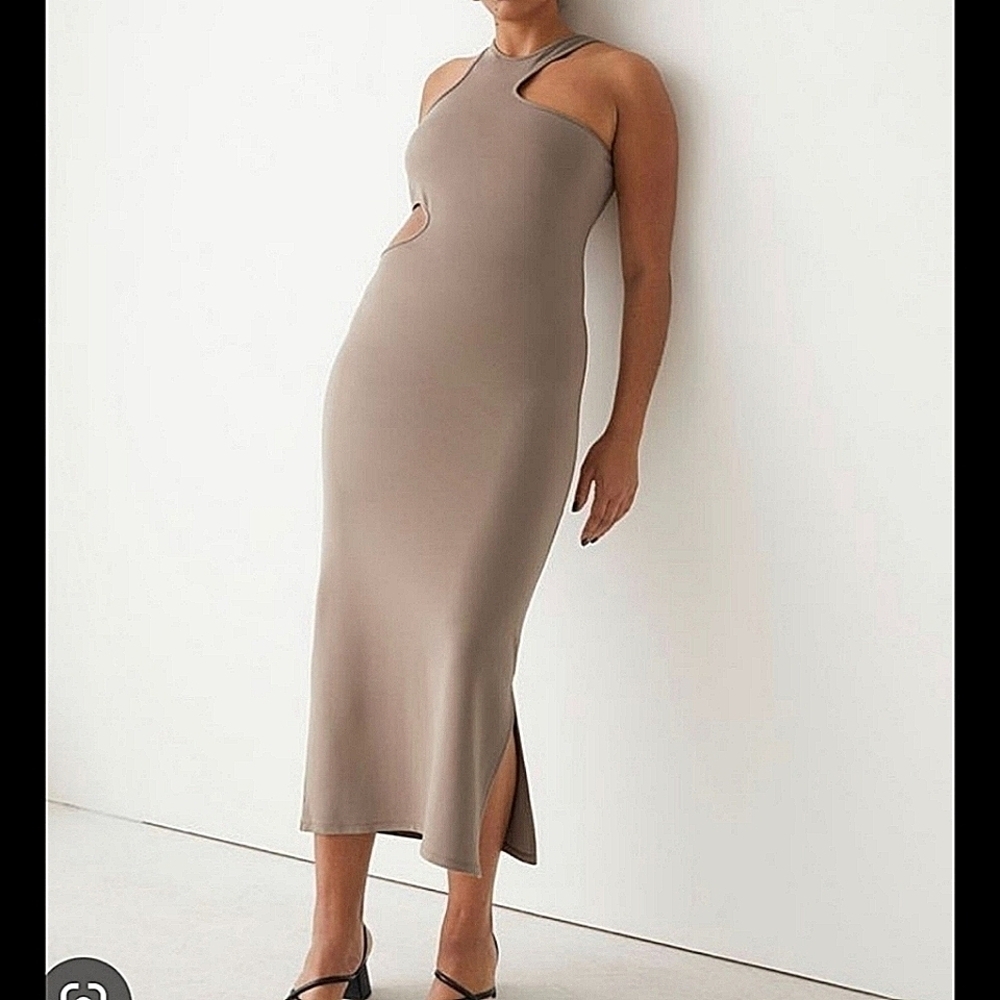 And Other Stories-Cut Out Bodycon Midi Dress-Size 4